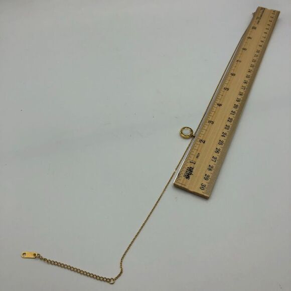 18K Gold Plated Women's Reversible Roman Numeral Pendant Necklace Mother Pearl - Picture 12 of 12